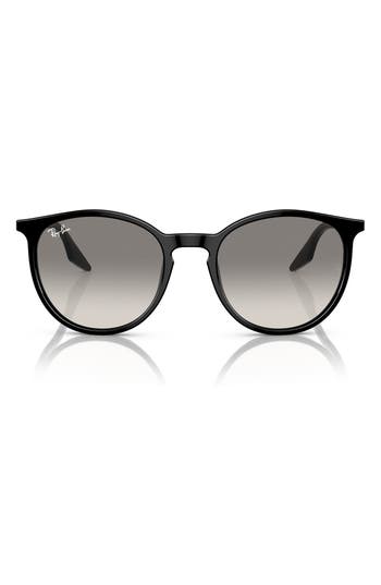 Ray Ban Ray-ban 54mm Gradient Phantos Round Sunglasses In Black