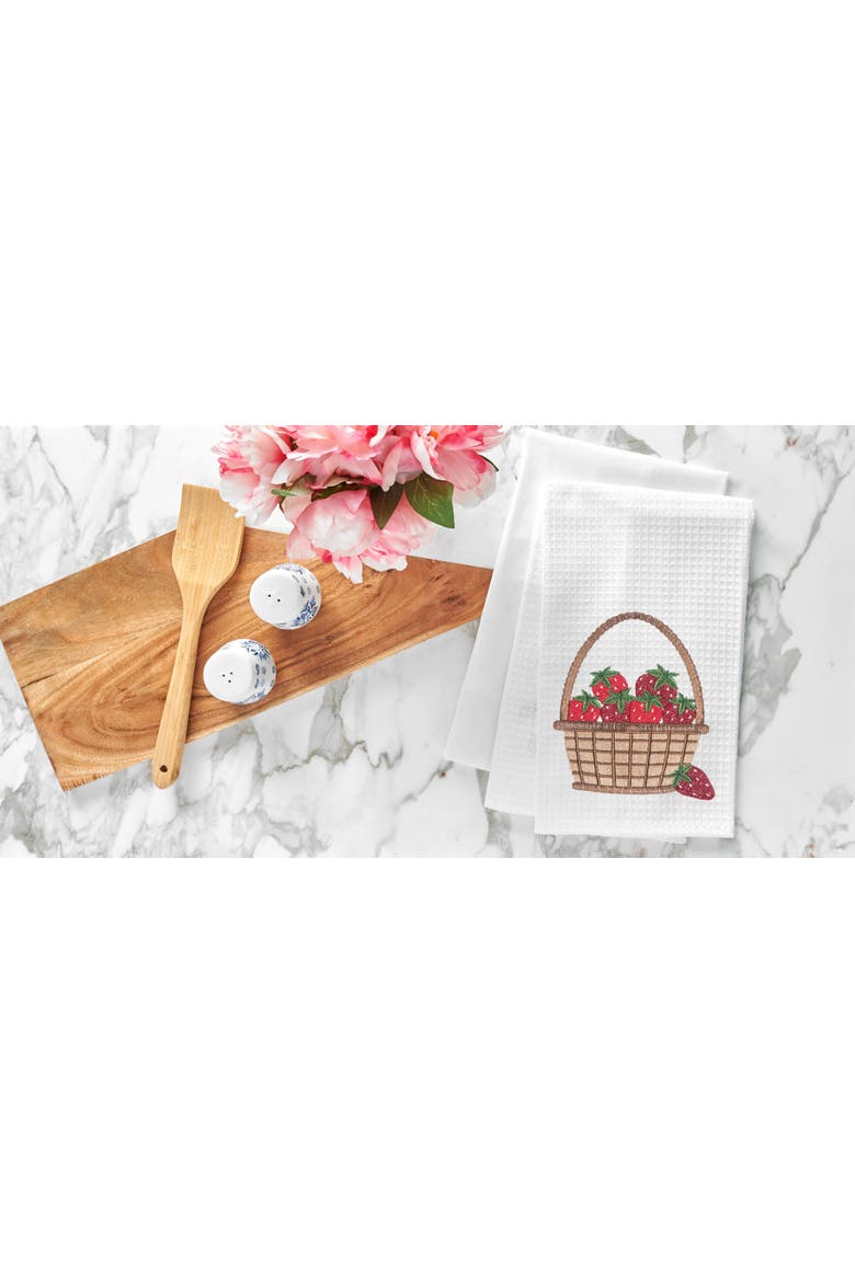 Strawberry Basket Towel, Alternate, color, Red