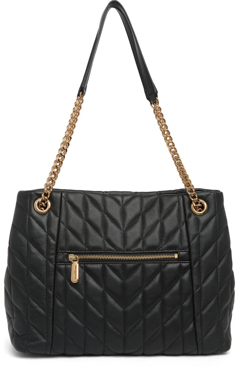 KARL LAGERFELD PARIS Quilted Leather Tote, Alternate, color,