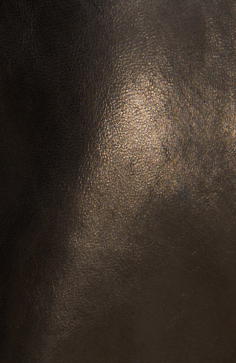 Dries Van Noten Larma Leather Turtleneck Tank, Alternate, color,