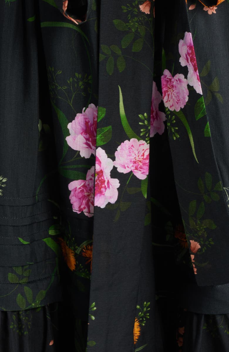 KOBI HALPERIN Violet Sleeveless Tiered Midi Dress, Alternate, color, Black Multi