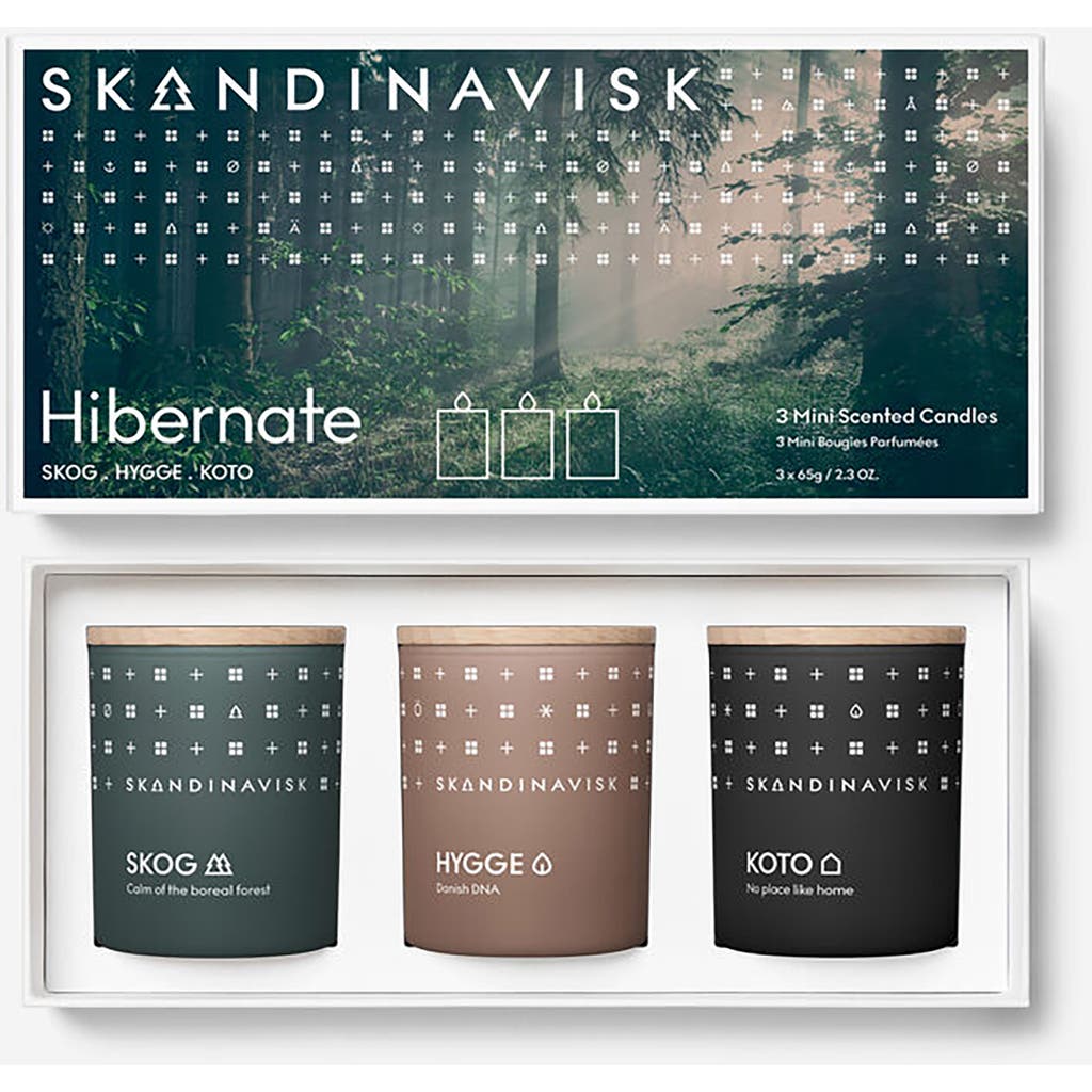 SKANDINAVISK HIBERNATE Mini Candle Giftset 65g x 3 in Green  product