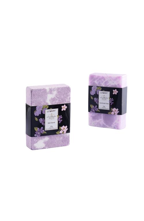 Lovery Lavender & Lilac Spa Gift Basket With Sleep Mask In Purple