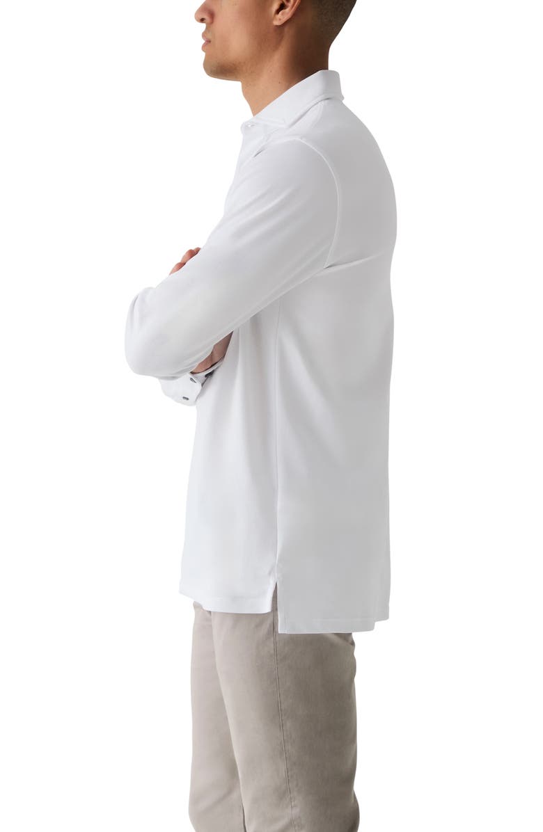 Greyson Omaha Brrr° Performance Long Sleeve Polo, Alternate, color, Arctic