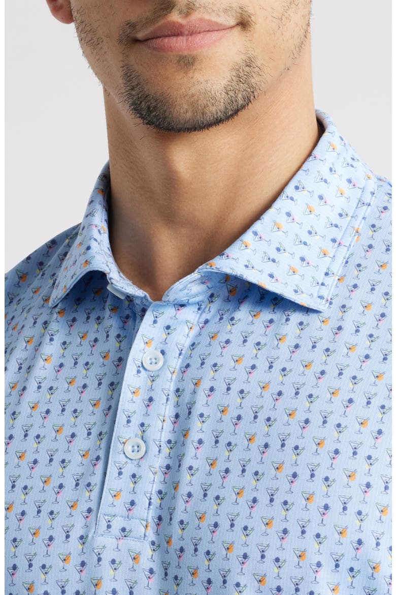 XC4® + Cool Degree™ Mini Martini Print Performance Golf Polo, Alternate, color, BLUE MULTI