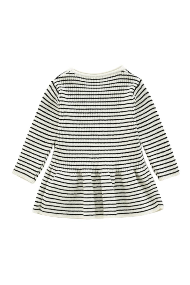 Rylee Stripe Cotton Dress, Alternate, color, BLACK