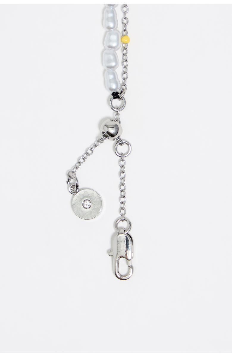 Bimba y Lola Double-Layer Dice Logo Bracelet, Alternate, color, Silver