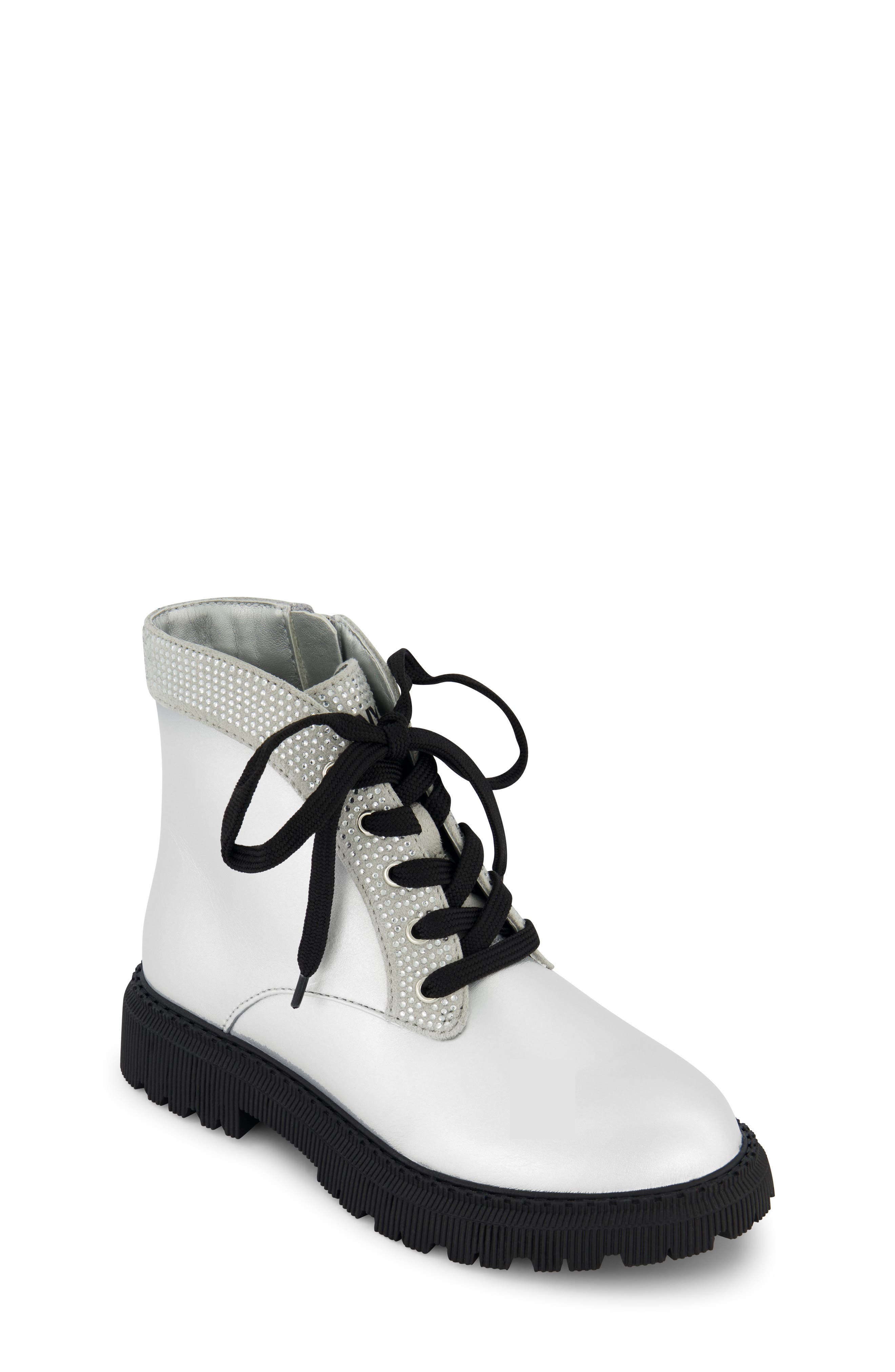DKNY Kids' Ava Arlyn Crystal Combat Boot, Main, color, 