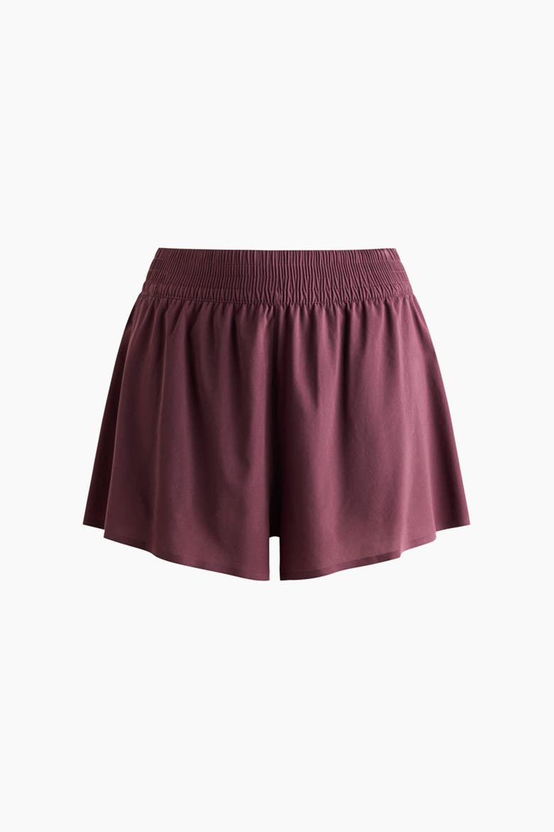 Layered Sports Shorts With Pocket, Alternate, color, Boysenberry