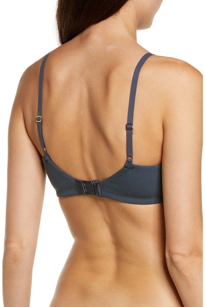 Bliss Wireless Pima Cotton Nursing Bra, Alternate, color, ASH NAVY