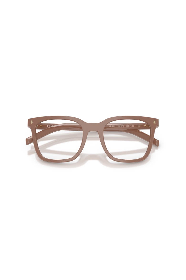 50mm Rectangle optical glasses, Alternate, color, Brown