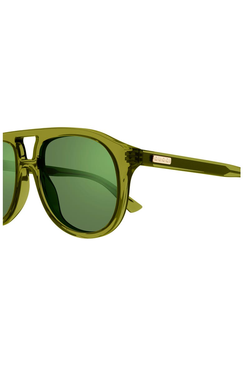 54mm Pilot Sunglasses, Alternate, color, GREEN