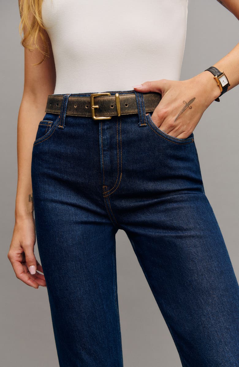 Reformation Jax High Waist Straight Leg Jeans, Alternate, color, Seneca