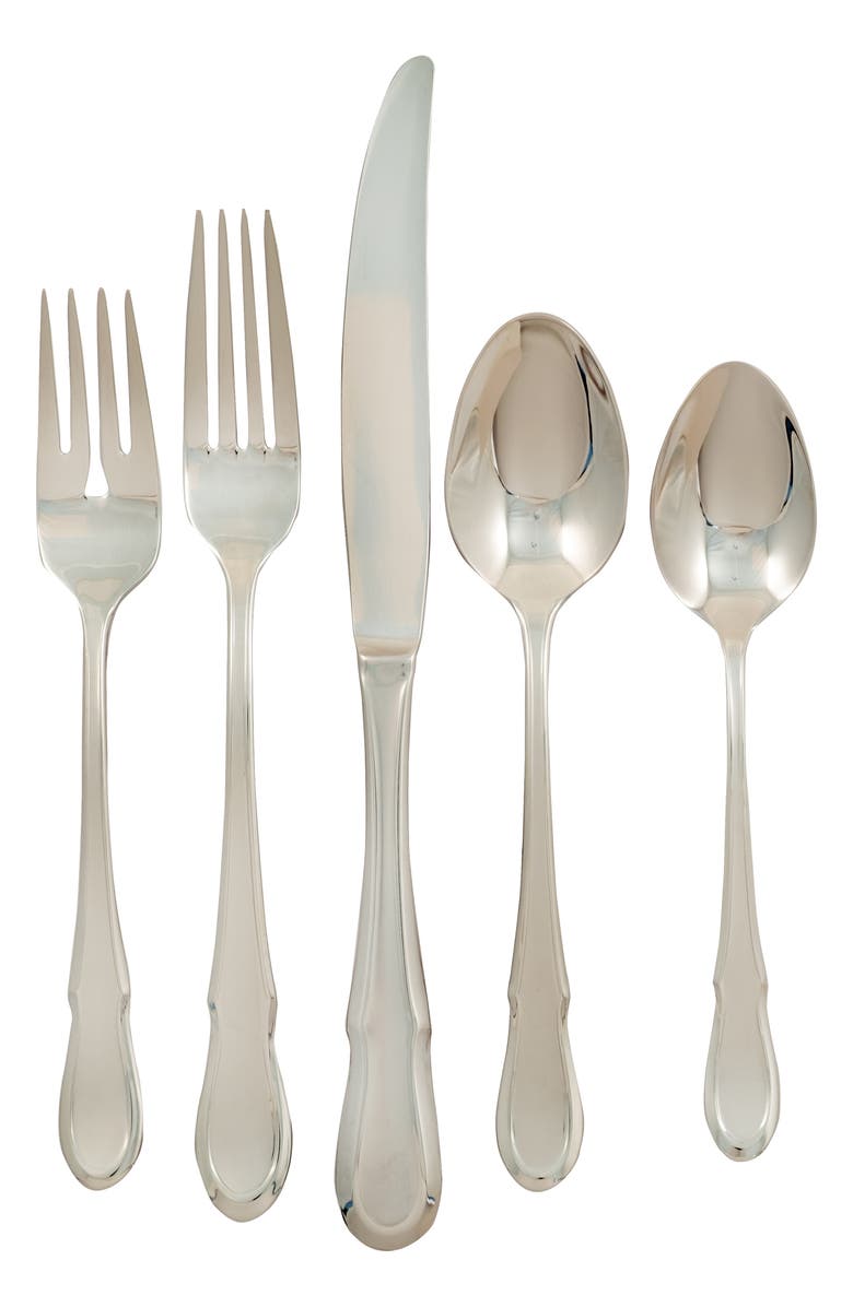 Ginkgo Flatware Celine Platinum 44-Piece Flatware Set, Main, color, 