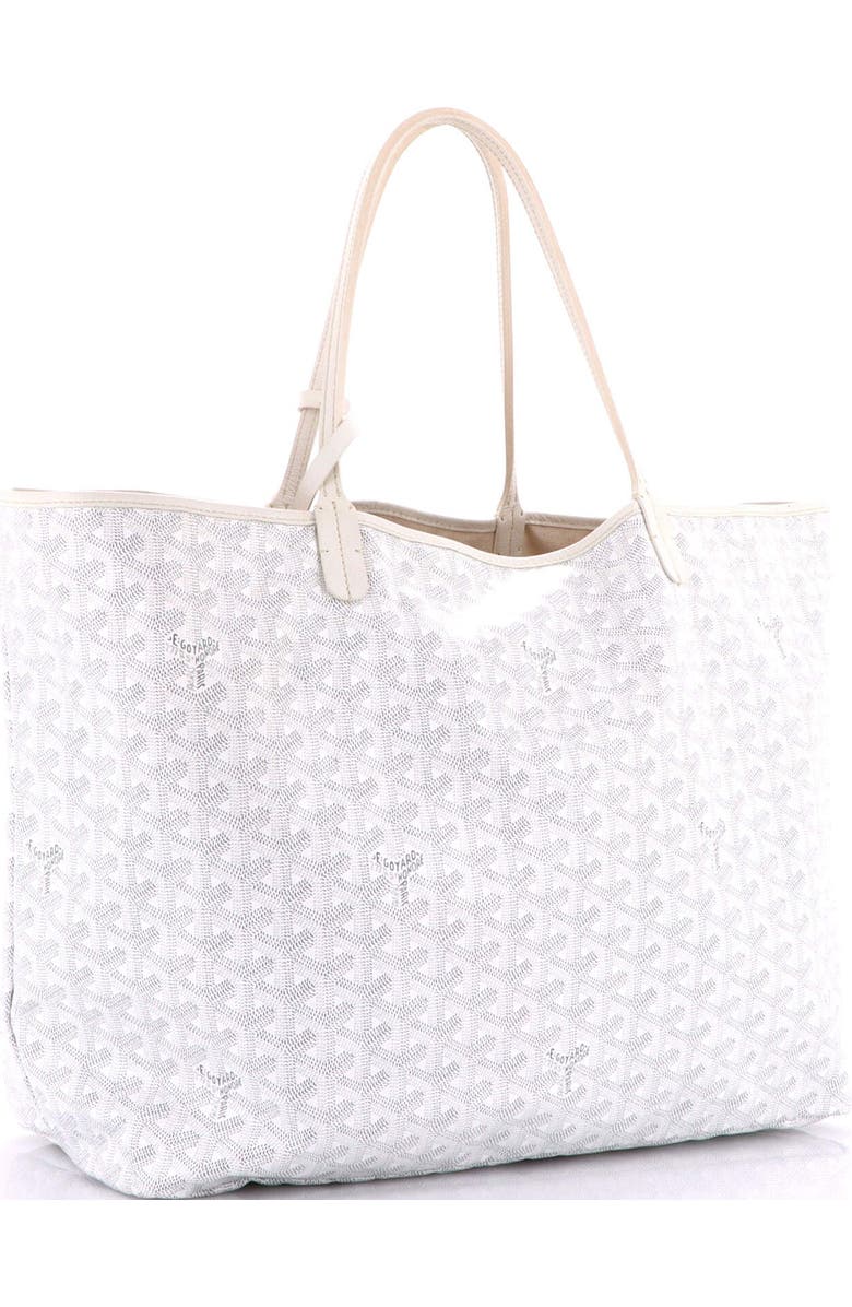 Pre-Owned Goyard Saint Louis Tote Coated Canvas GM, Alternate, color, White