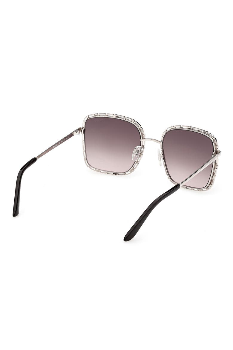Square Sunglasses, Alternate, color, NICKELTIN / GRADIENT SMOKE