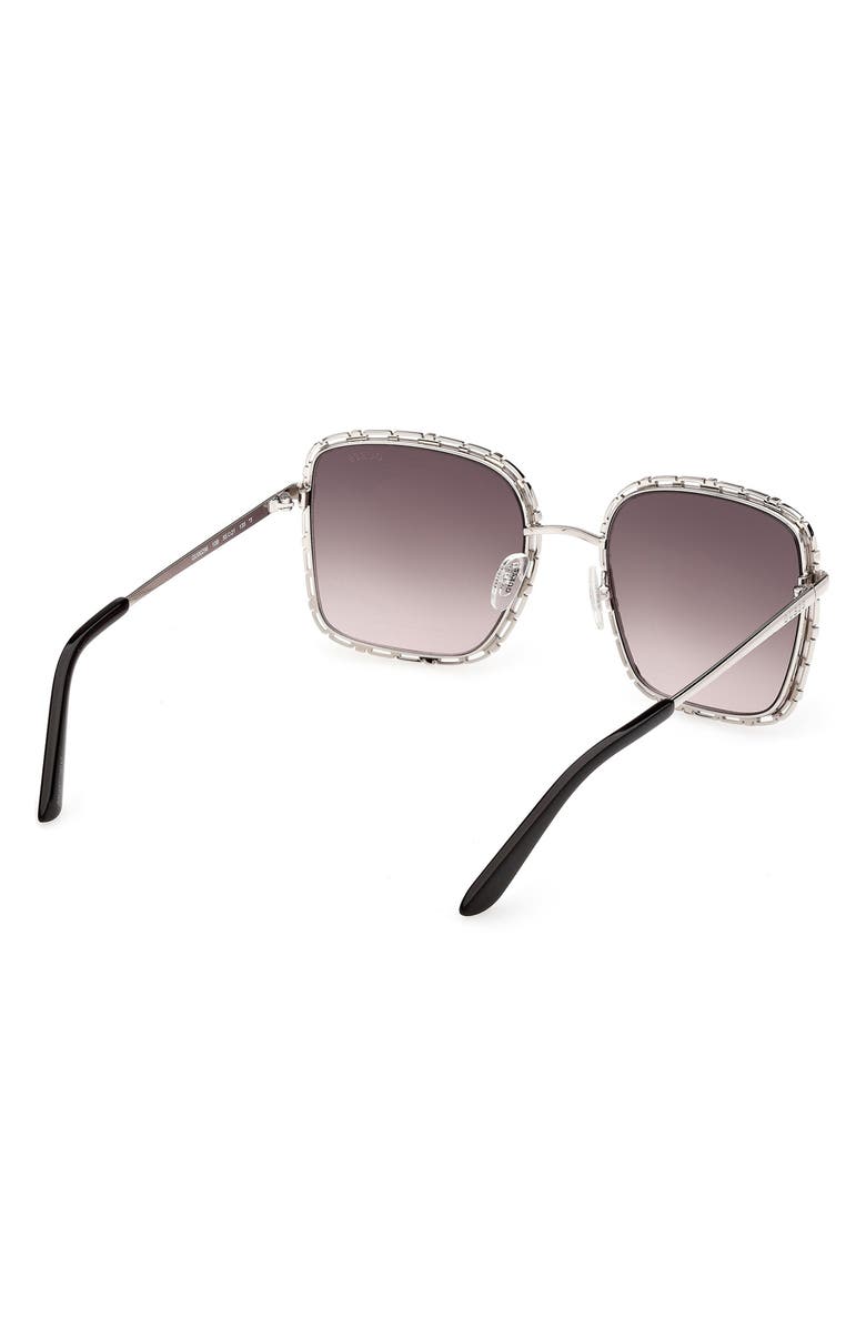 GUESS Square Sunglasses, Alternate, color, Nickeltin / Gradient Smoke