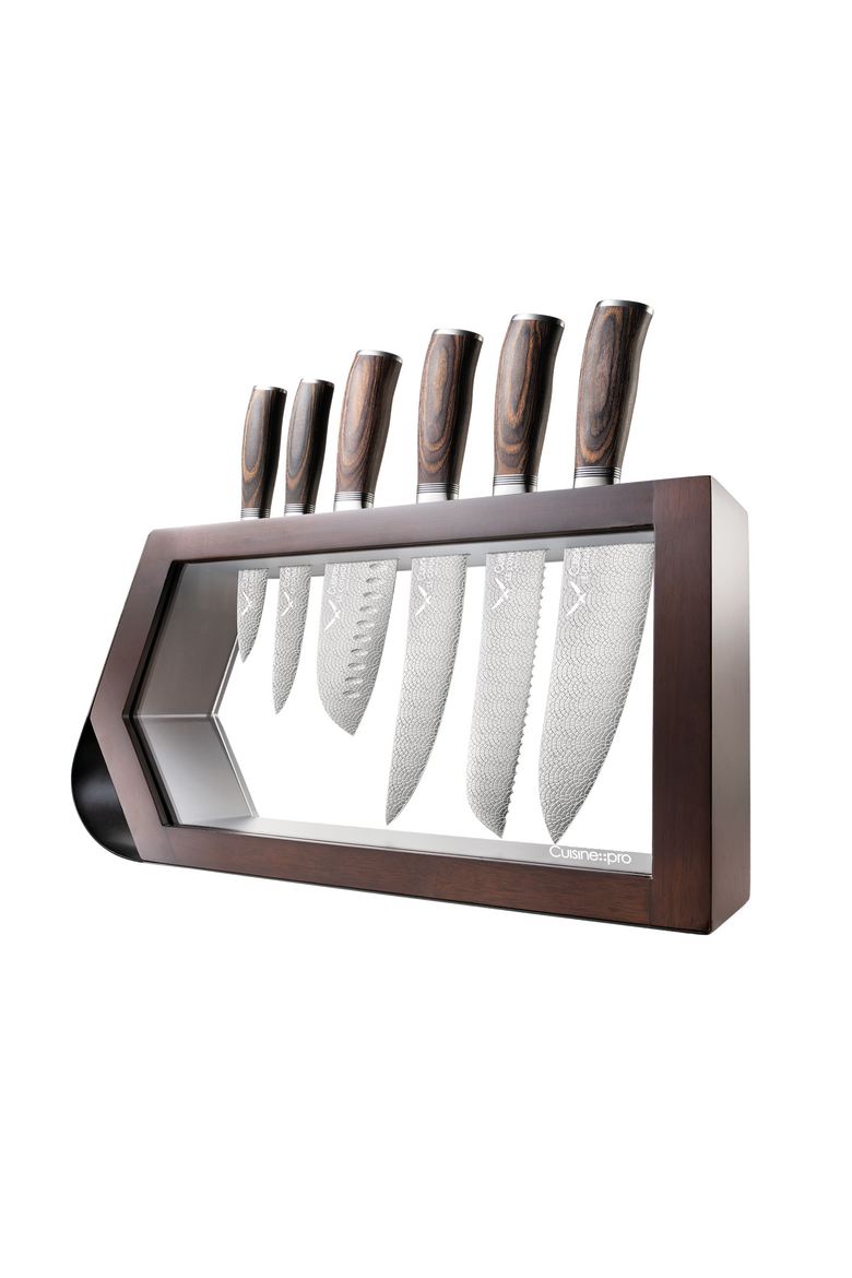 LE CONNOISSEUR 7-Piece Haute Knife Block, Main, color, Silver