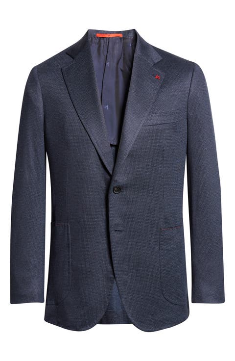 Check Silk & Cotton Sport Coat