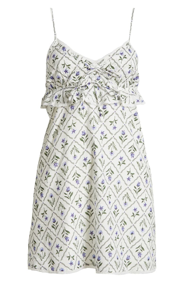 Florence by Mills Ruffle Lace Trim Cotton Mini Sundress, Alternate, color, Marbella Floral