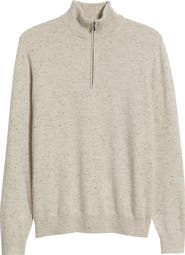 Nordstrom Quarter Zip Cashmere Sweater