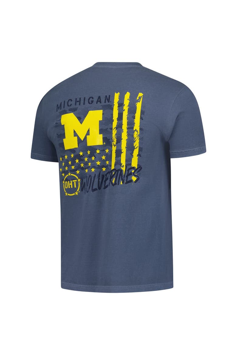 Men's  Navy Michigan Wolverines Comfort Colors OHT Camo Overlay T-Shirt, Alternate, color, Navy