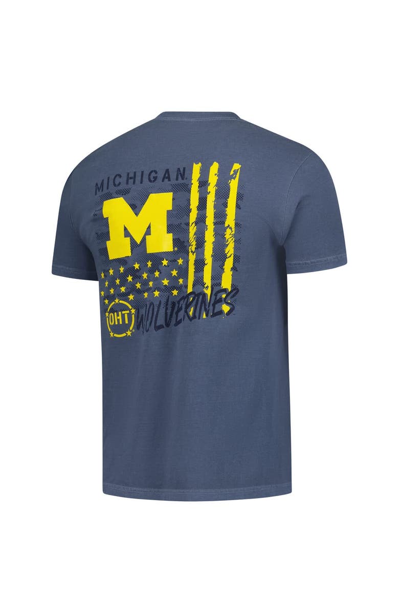 IMAGE ONE Men's  Navy Michigan Wolverines Comfort Colors OHT Camo Overlay T-Shirt, Alternate, color, Navy