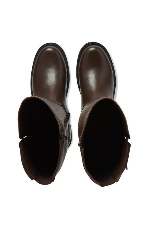 Lands' End Leather Knee High Riding Boots In Brown