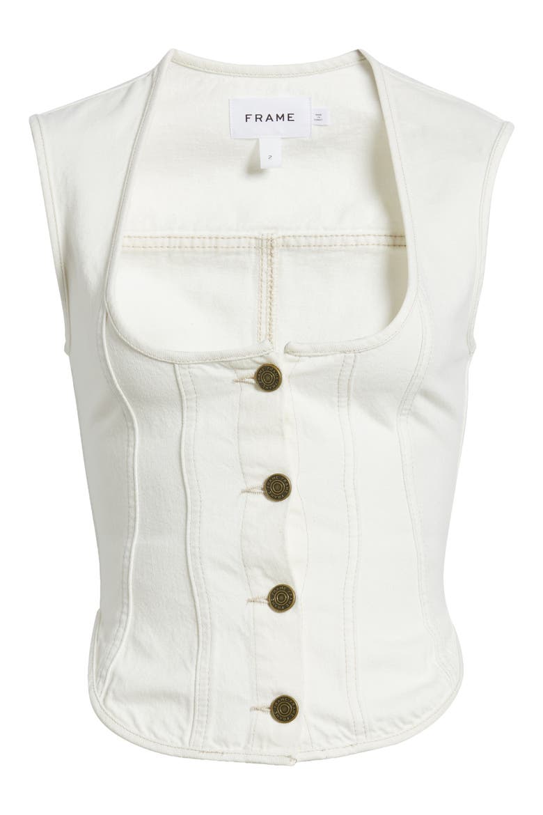 The Seamed Scoop Bustier Tank, Alternate, color, ECRU