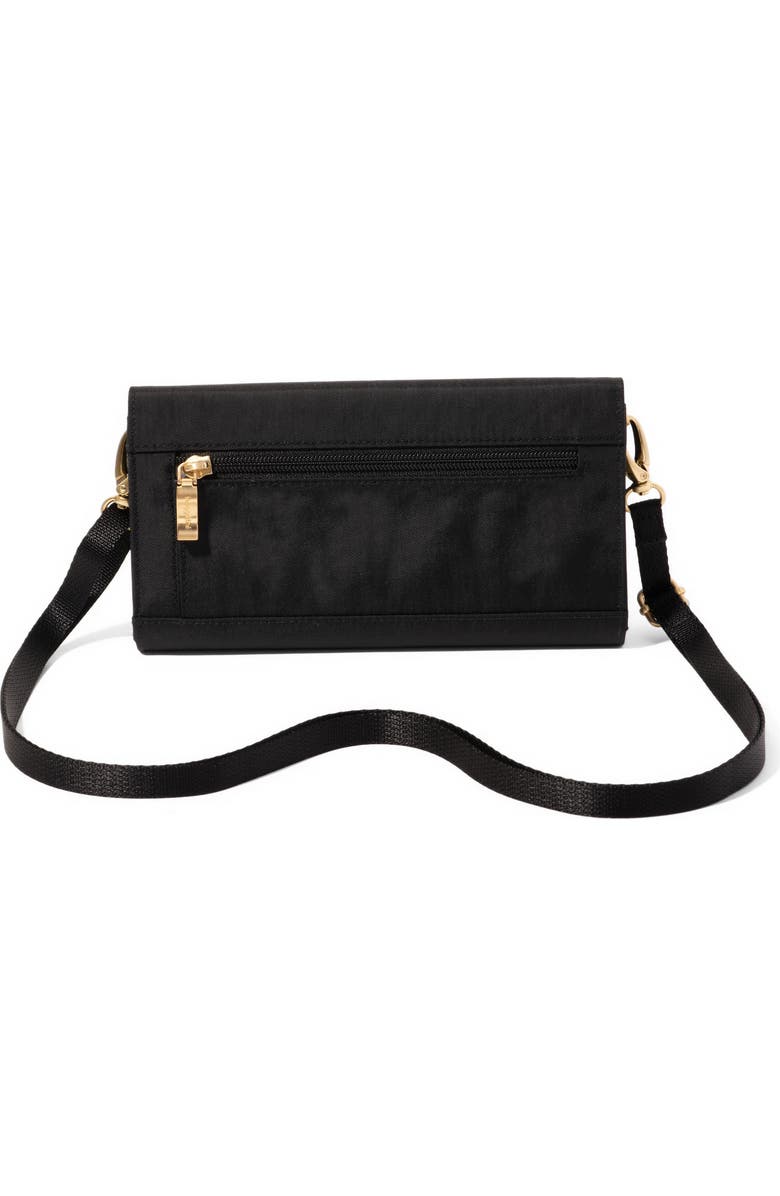 BAGGALLINI Coastal Flip Lock RFID Phone Wallet Crossbody Bag, Alternate, color, Black With Gold Hardware