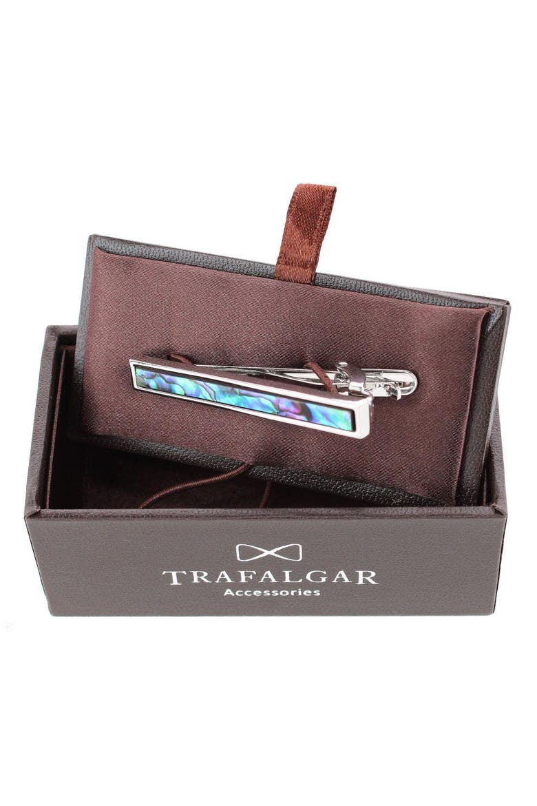 Mother of Pearl Stately Silver Tie Bar, Alternate, color, Silver