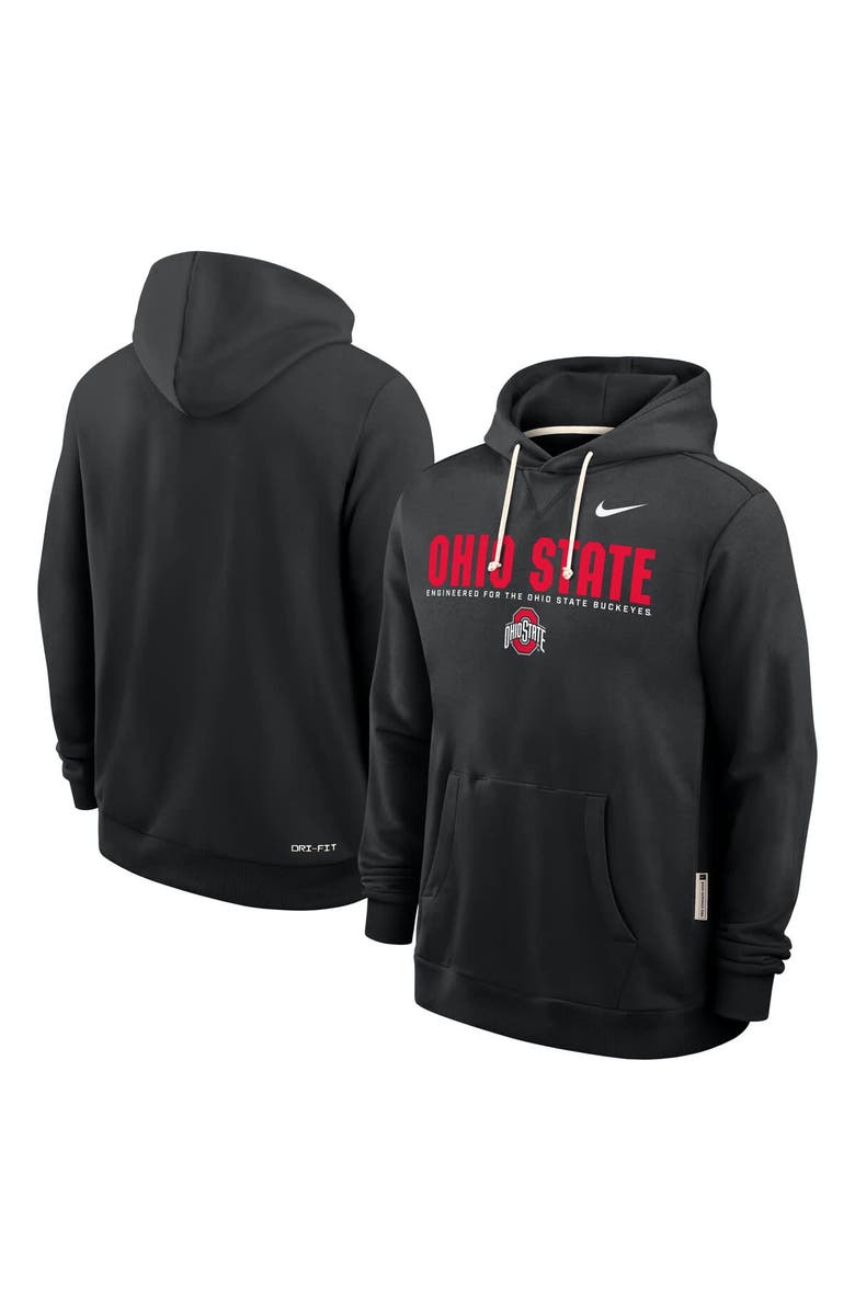 Nike Men's Nike Black Ohio State Buckeyes 2025 Sideline Standard Issue Dri-FIT Hoodie, Alternate, color, Black