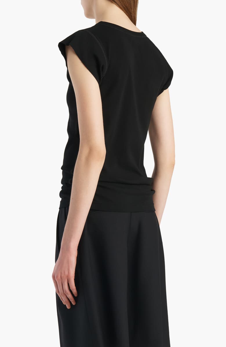 Khaite Angel Cotton Rib Top, Alternate, color, Black
