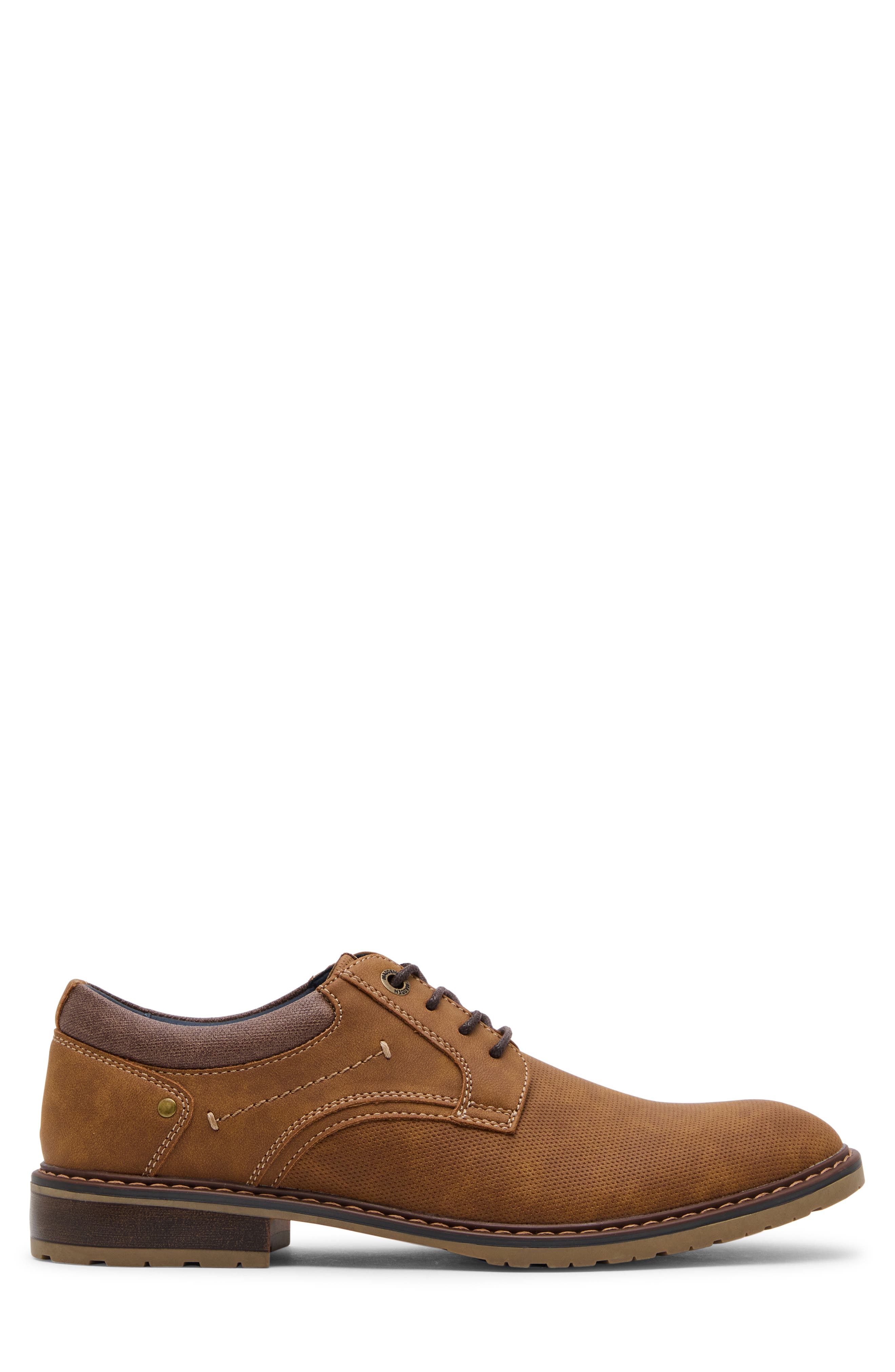 Mraskall Plain Toe Derby, Alternate, color, COGNAC NUBUCK PU