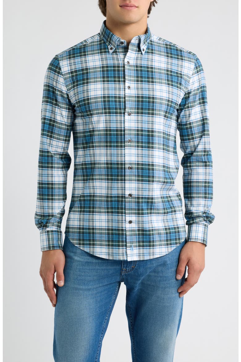 Chimney Rock Tartan Button Down Shirt, Main, color, SAILOR