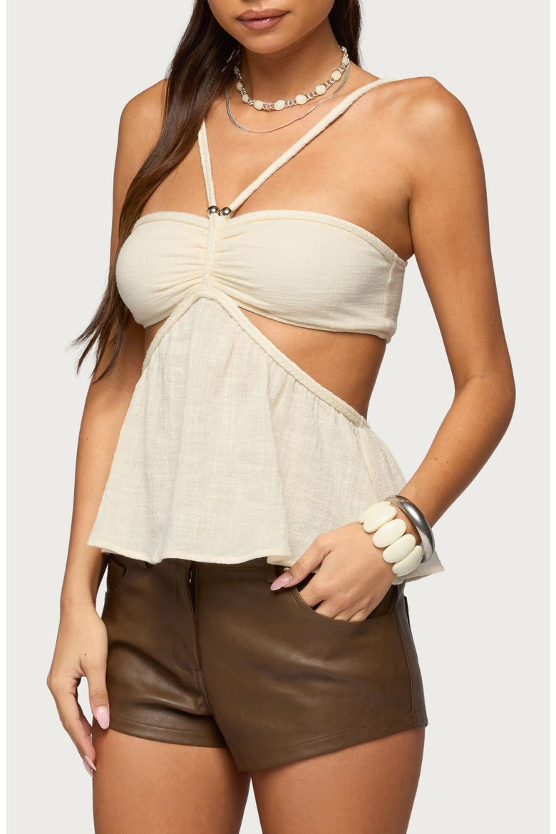 Rosalyn Braided Bac Cutout Camisole, Alternate, color, CREAM