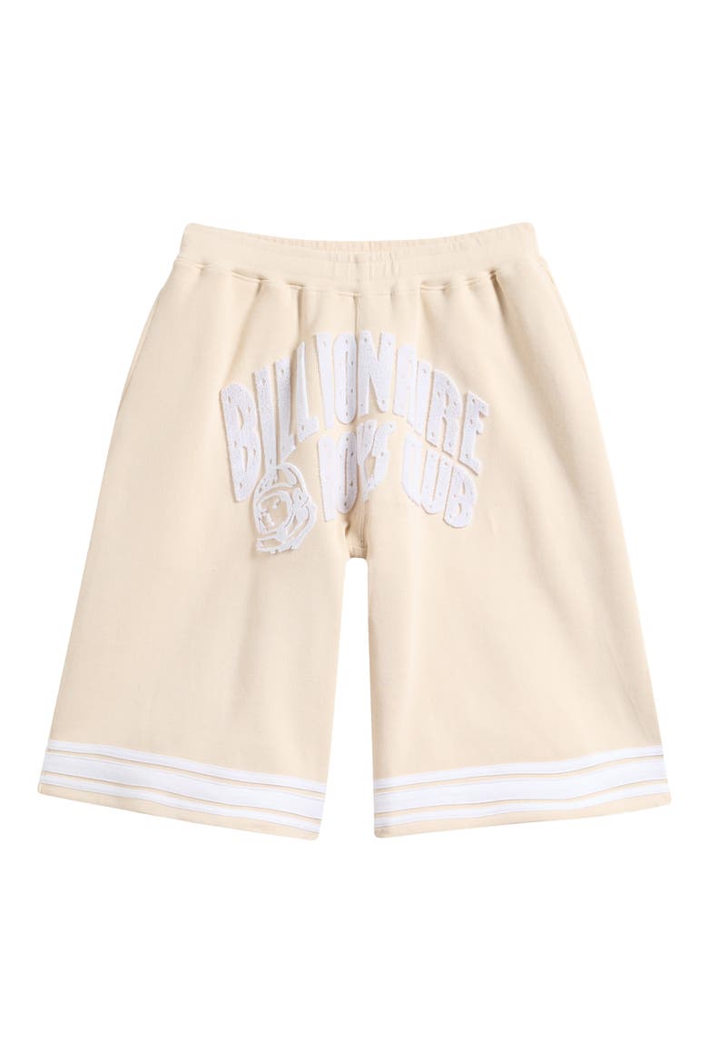 Curve Logo Cotton Shorts, Alternate, color, ECRU