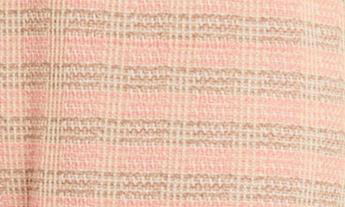 Misook Fringed Sleeveless A-line Dress In Porcelain Pink Multi