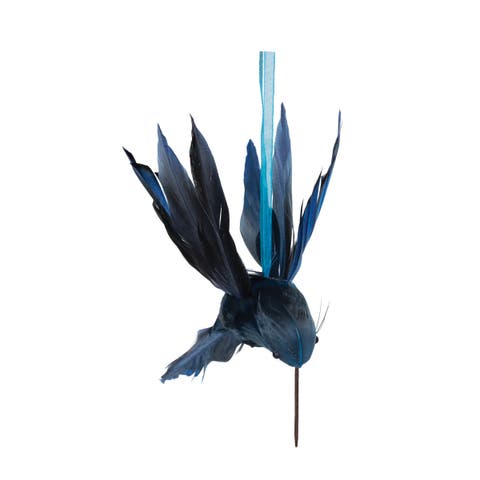Blue Hummingbird Christmas Ornament