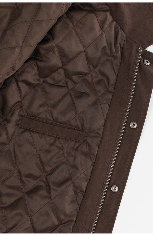 Devil-dog Dungarees Insulated Cotton Canvas Deck Jacket In Brown