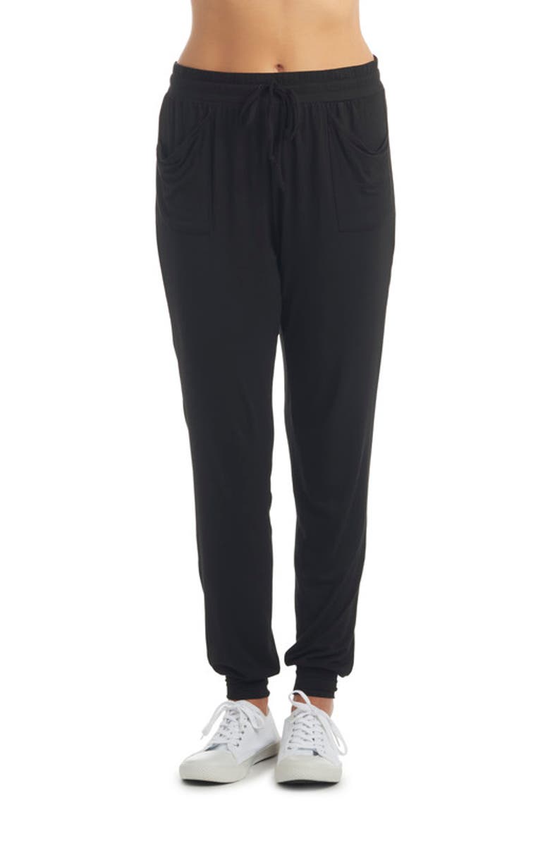 Everly Grey Carmen During & After Maternity/Nursing Jogger Pant, Main, color, Black