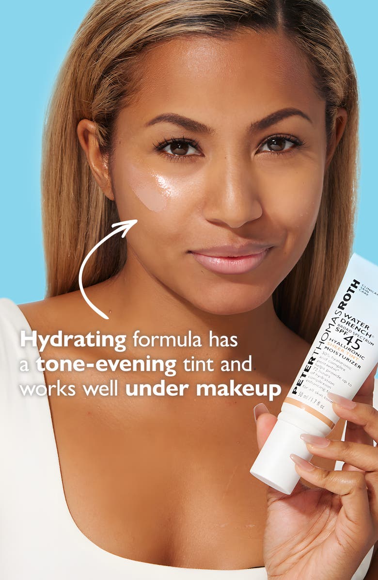 Peter Thomas Roth Water Drench<sup>®</sup> Broad Spectrum SPF 45 Hyaluronic Sheer Tint Moisturizer, Alternate, color, Blue
