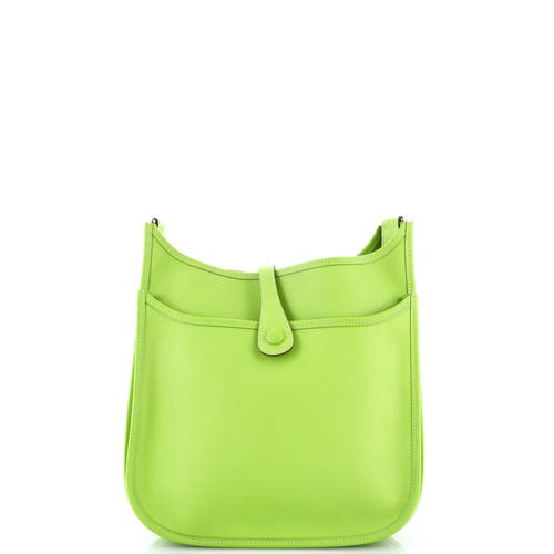 Pre-owned Hermes Hermes Evelyne Bag Gen Iii Epsom Pm In Green