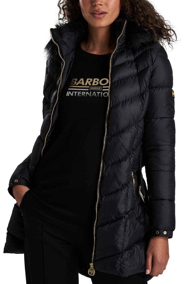 Highpoint Quilted Hooded Puffer Jacket, Alternate, color, BLACK/ BLACK