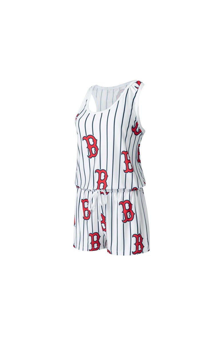 CONCEPTS SPORT Women's Concepts Sport White Boston Red Sox Reel Pinstripe Knit Romper, Main, color, White