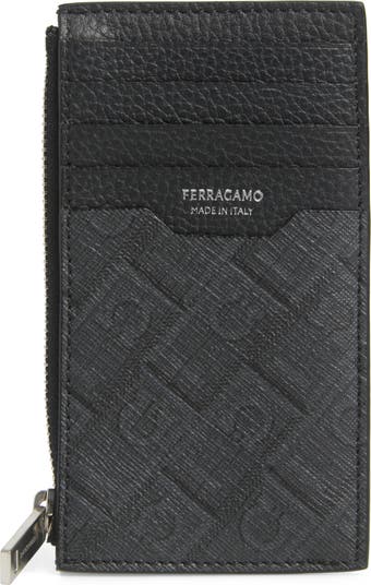 【FERRAGAMO】STRAP CARD HOLDER Salvatore Ferragamo Leather GANCINI Card Holder with