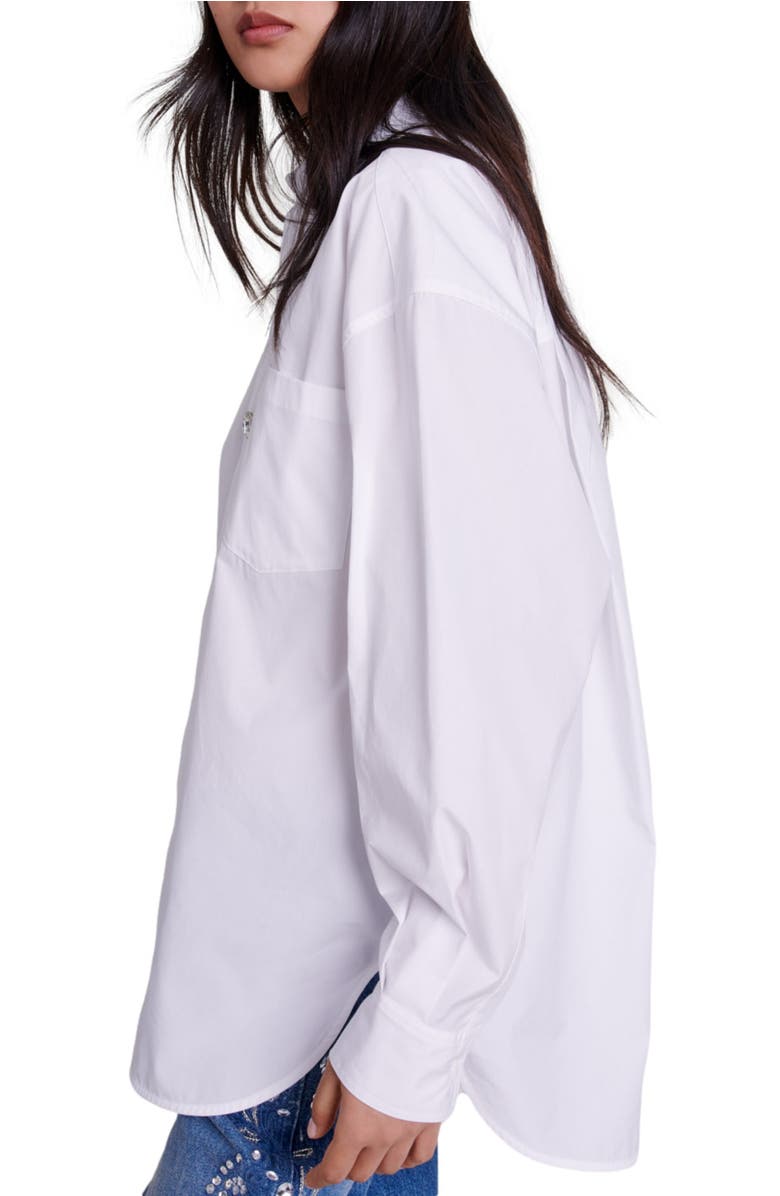 maje Oversized poplin shirt, Alternate, color, 