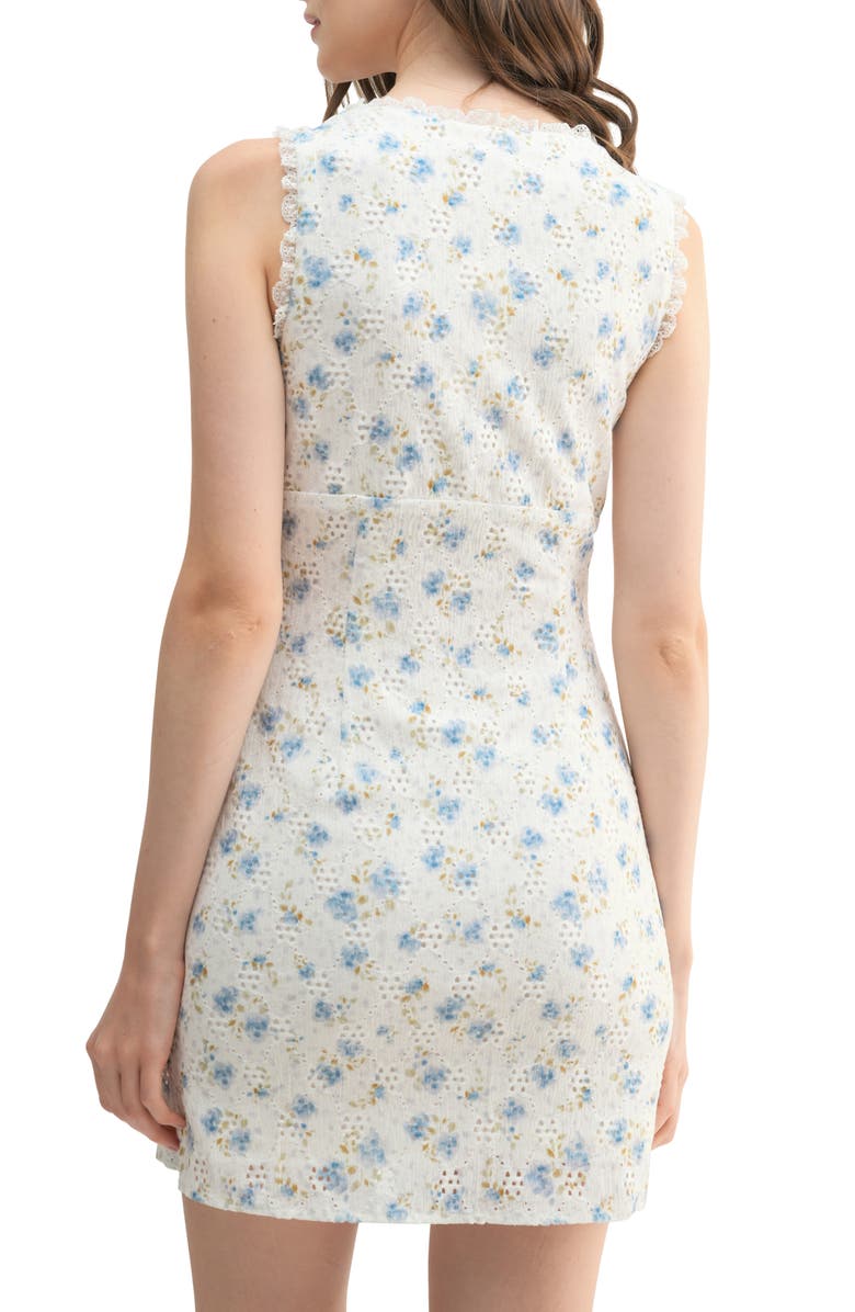 Eyelet Lace Floral Minidress