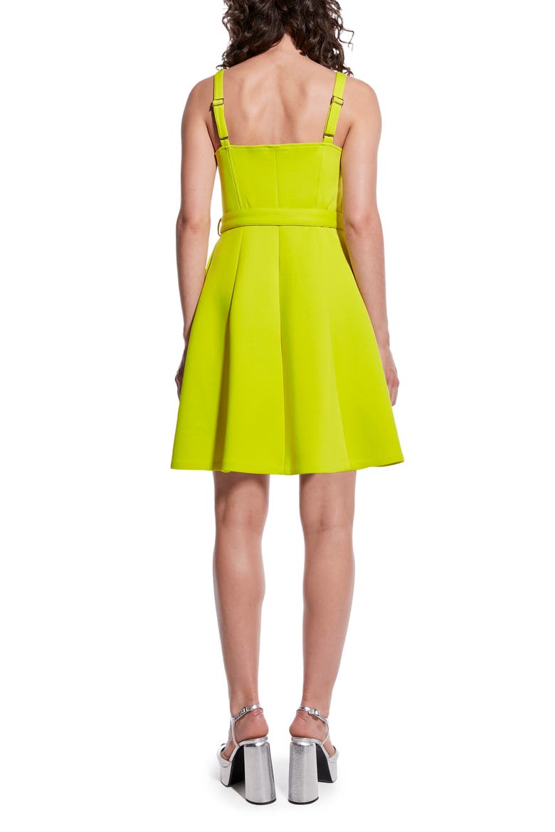 Leanne Belted Fit & Flare Dress, Alternate, color, SORRENTO LIME