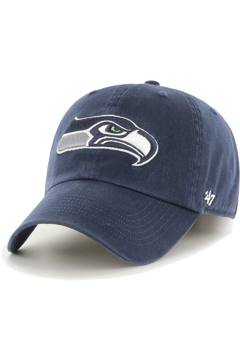 Men's '47 Navy Seattle Seahawks Franchise Logo Fitted Hat, Alternate, color, Navy